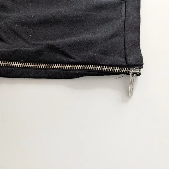 Michael Kors Black Mini Skirt with Silver Grommet Border - Picture 6 of 7